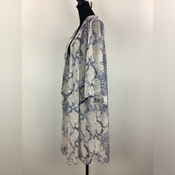Karlie Snakeskin print cardigan one size chiffon - Picture 3 of 10